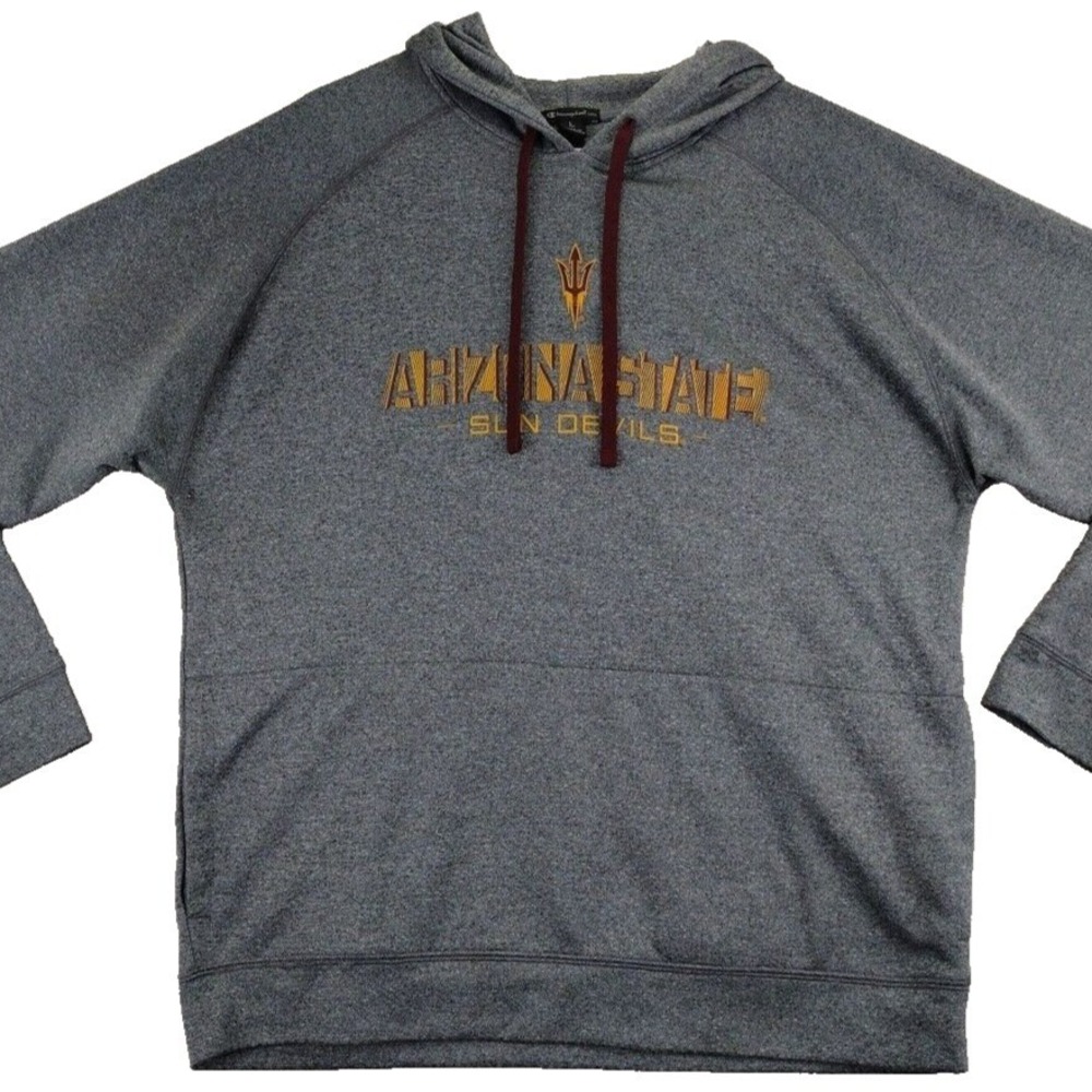 Champion Arizona State Sun Devils Mens Gray Pullover Hoodie Size L